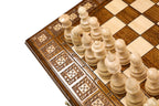 Carpet Classic chess and backgammon set - close-up of the playing squares