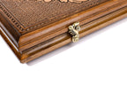 Ornamental Classic backgammon board - close-up of the carved design