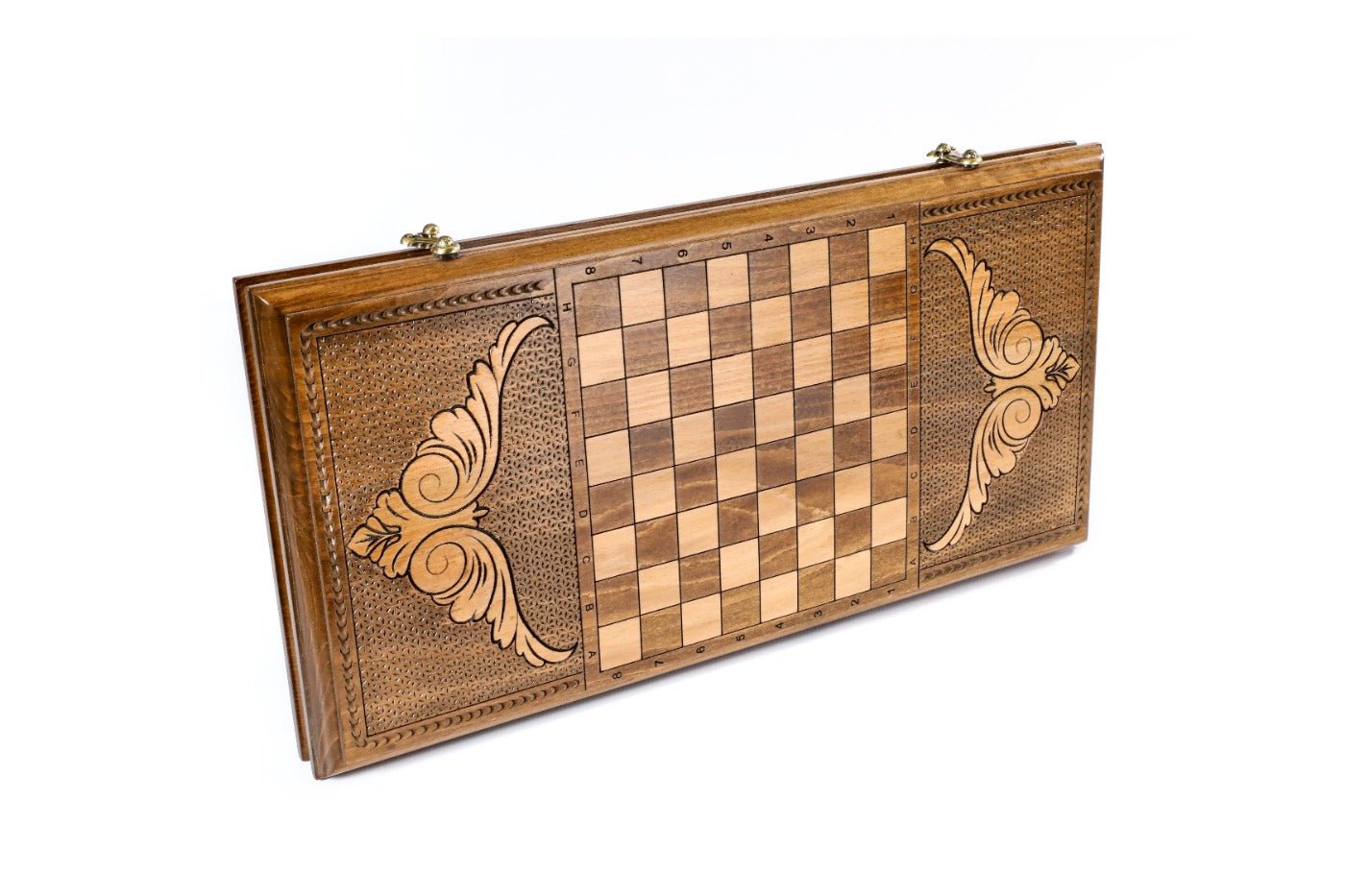 Wooden Backgammon Board Ornamental Classic 19.7" | 50 cm - Unumperfectus