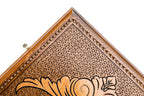 Ornamental Classic backgammon board - playing pieces and dice arranged on the board