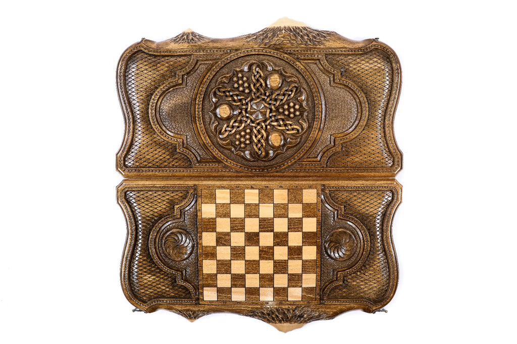 Backgammon Board - Pomegranate & Grapes - Unumperfectus