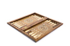 Ornamental Motif backgammon set in wood by Hrachya Ohanyan