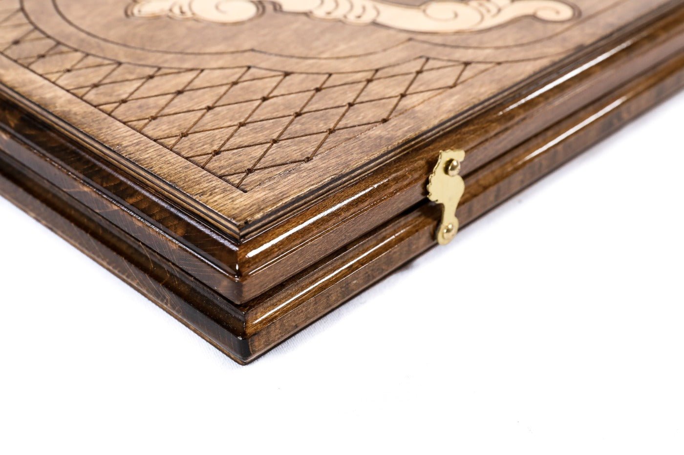 Wooden Backgammon Set  Ornamental Motif 23.6" | 60 cm - Unumperfectus