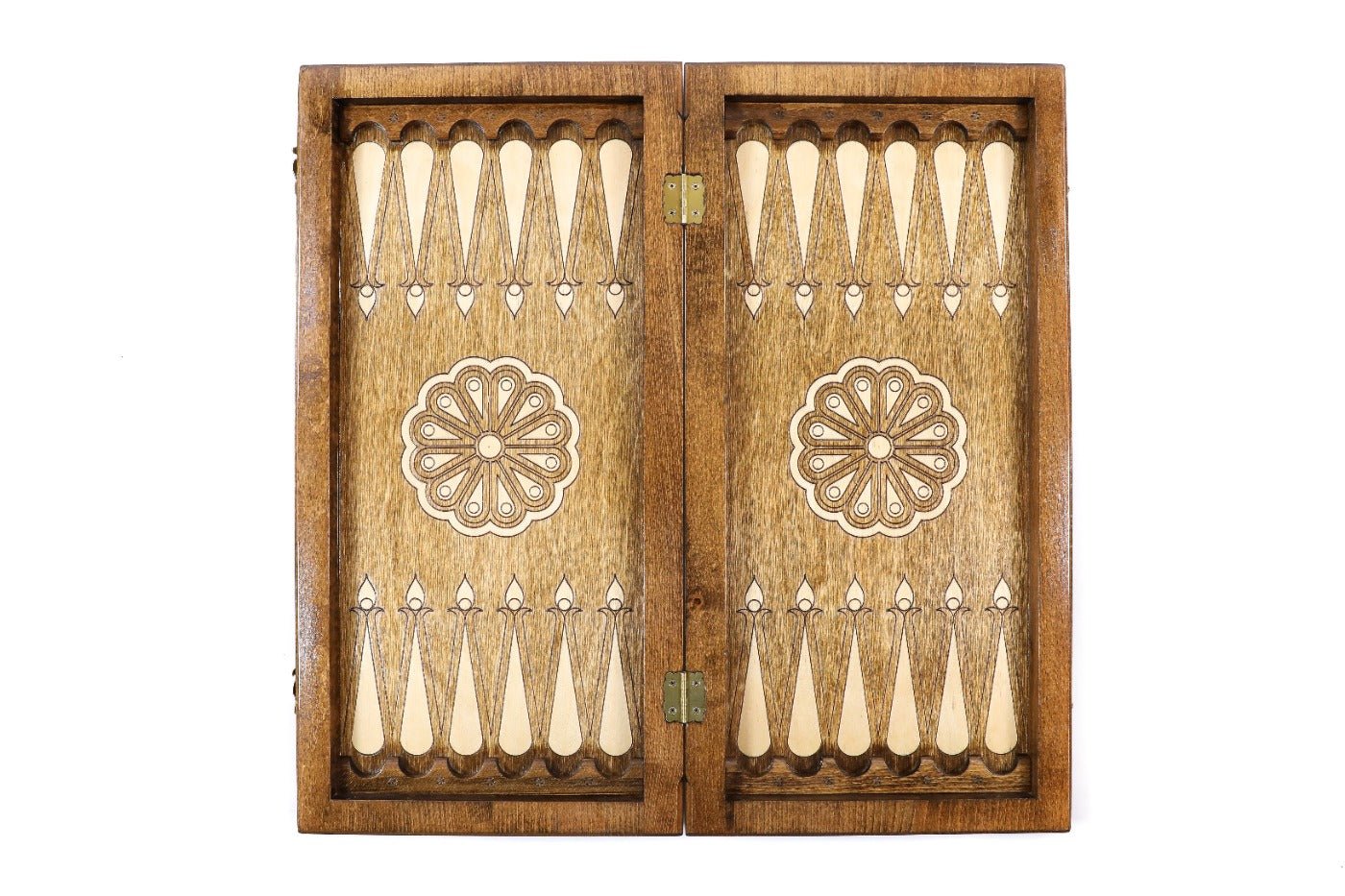 Wooden Backgammon Set  Ornamental Motif 23.6" | 60 cm - Unumperfectus
