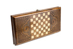 Geghard Monastery backgammon board in wood by Hrachya Ohanyan