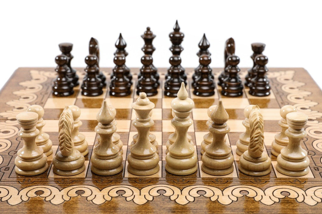 Handcrafted chess set with classic design and refined craftsmanship