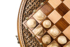 Circular Ornamental Weave chess set - carrying case included