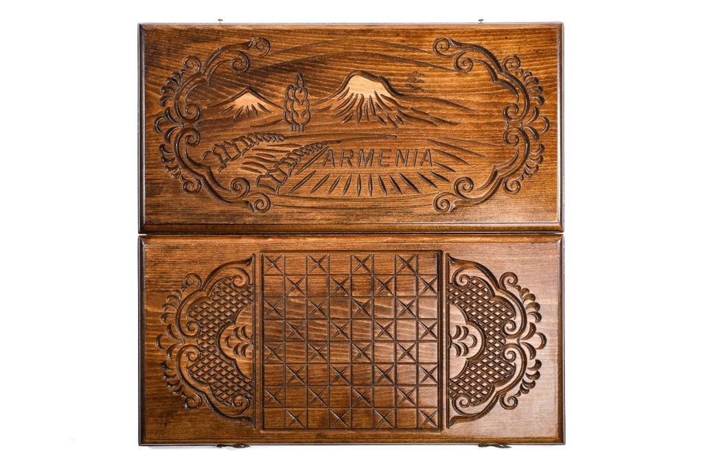 Ararat Wooden Backgammon Board Classic 19.7" | 50 cm - Unumperfectus