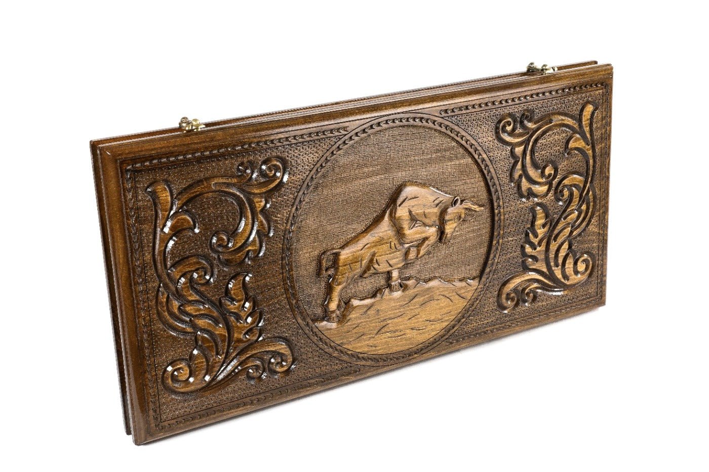 Wooden Backgammon Board Bull 23.6" | 60 cm - Unumperfectus