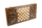 Bull backgammon board in wood by Hrachya Ohanyan