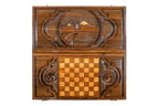 Mount Ararat Armenian Design backgammon board - corner detail of the board