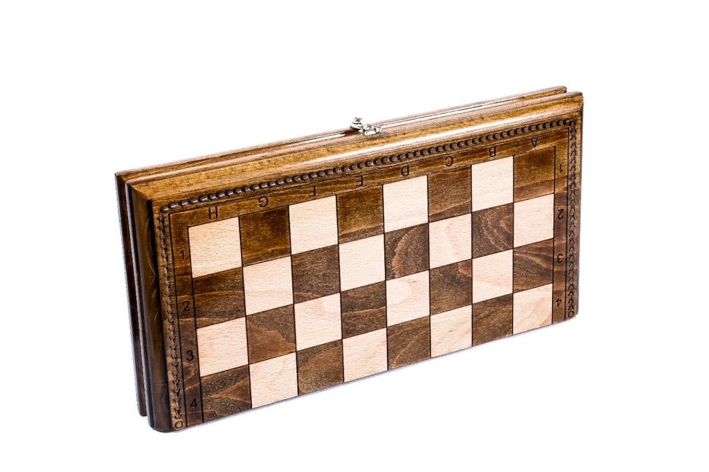 Handcrafted Chess Set & Backgammon 40 cm | 15.7" - Unumperfectus