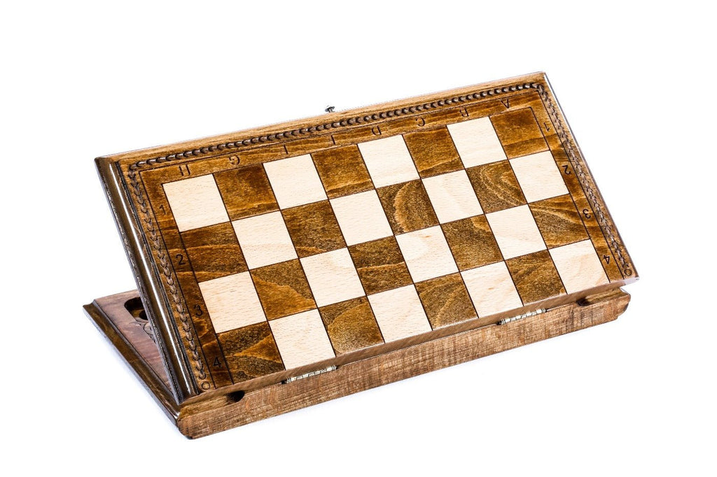 Handcrafted Chess Set & Backgammon 40 cm | 15.7" - Unumperfectus