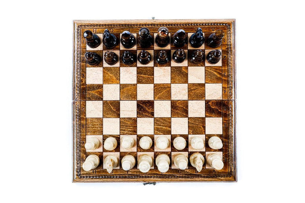 Handcrafted Chess Set & Backgammon 40 cm | 15.7" - Unumperfectus