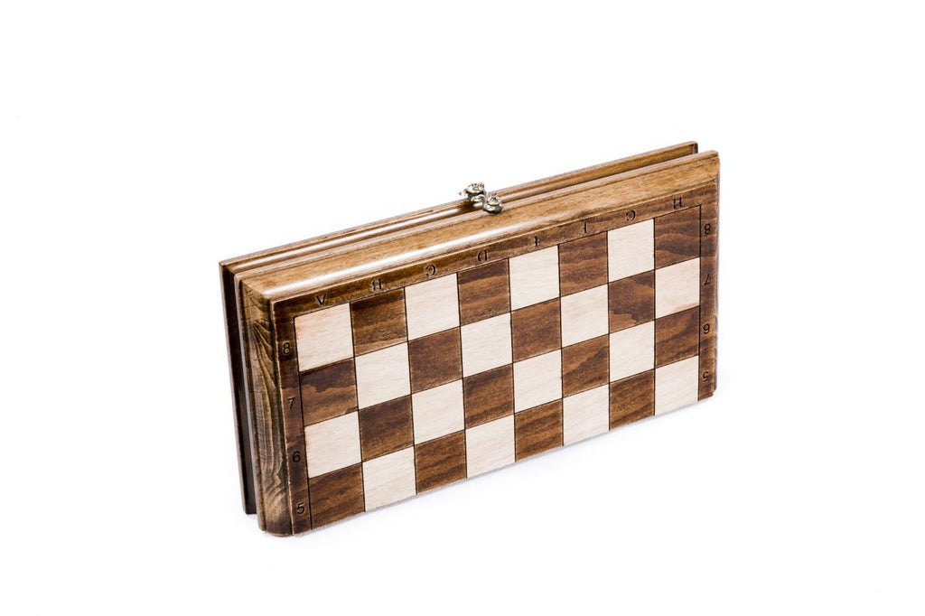 Wooden Classical Chess & Backgammon Set 30 cm | 11.8" - Unumperfectus