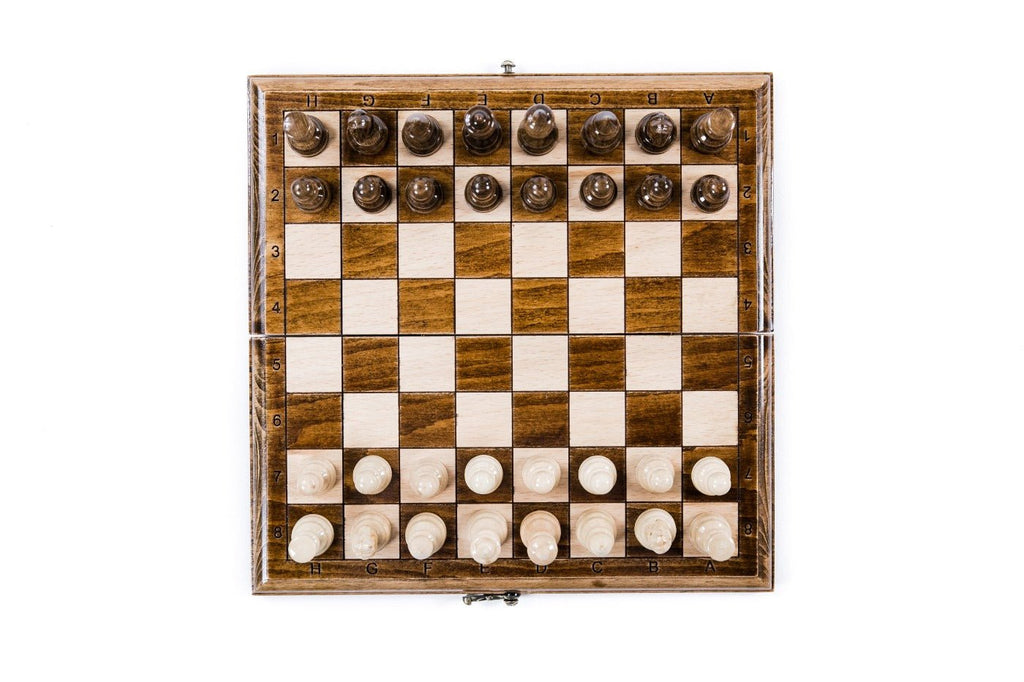 Wooden Classical Chess & Backgammon Set 30 cm | 11.8" - Unumperfectus