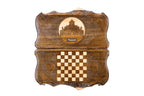 Church of St. Gayane backgammon board in wood by Hrachya Ohanyan