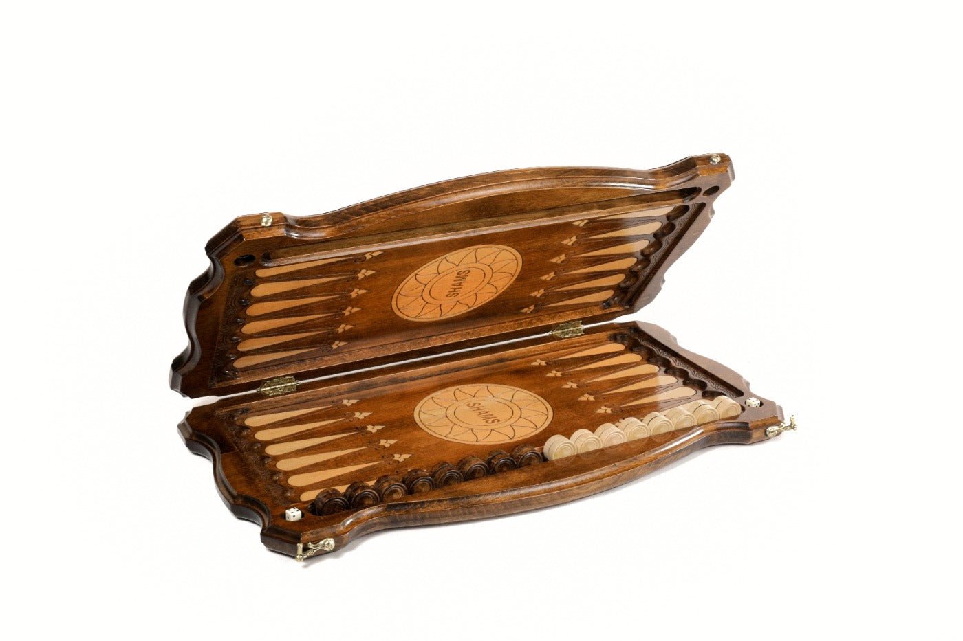 Backgammon Board - Lalesh Temple Wooden Design - Unumperfectus