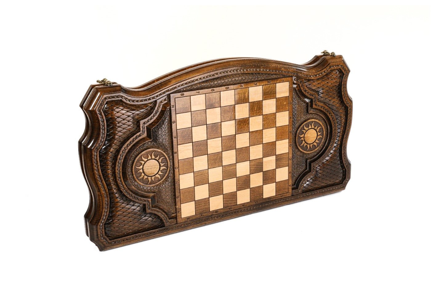 Backgammon Board - Lalesh Temple Wooden Design - Unumperfectus