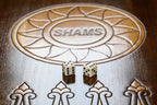Lalesh Temple Design backgammon board - close-up of the playing surface