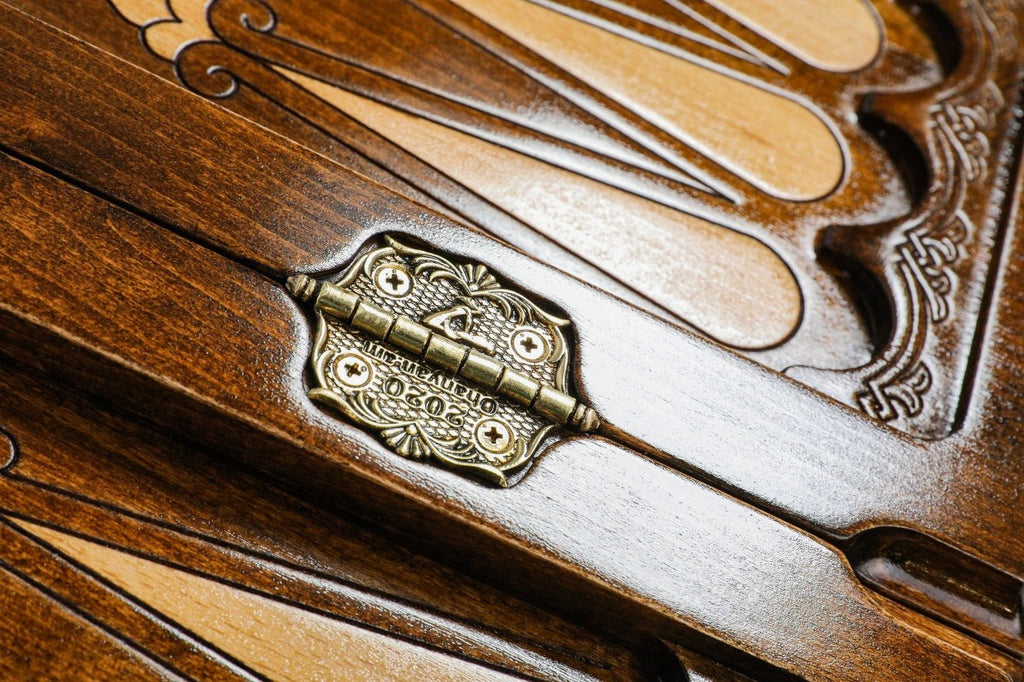 Backgammon Board - Lalesh Temple Wooden Design - Unumperfectus