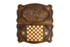 Lalesh Temple Design backgammon board - corner detail of the board