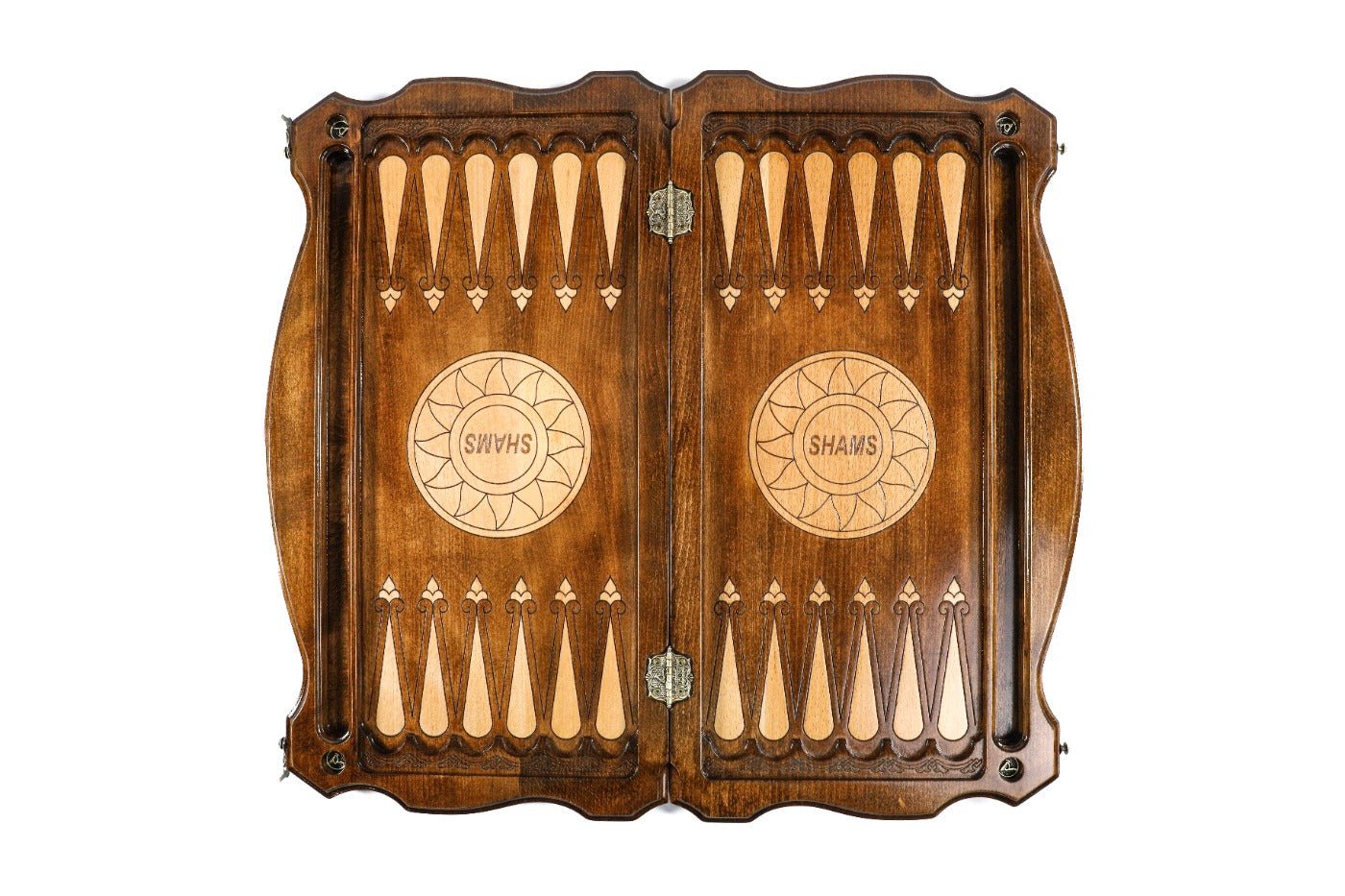 Backgammon Board - Lalesh Temple Wooden Design - Unumperfectus
