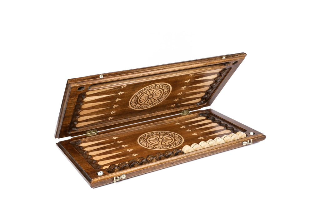 Backgammon Board - Ornamental Bas-Relief Design - Unumperfectus