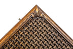 Ornamental Bas Relief Design backgammon board - close-up of the carved design