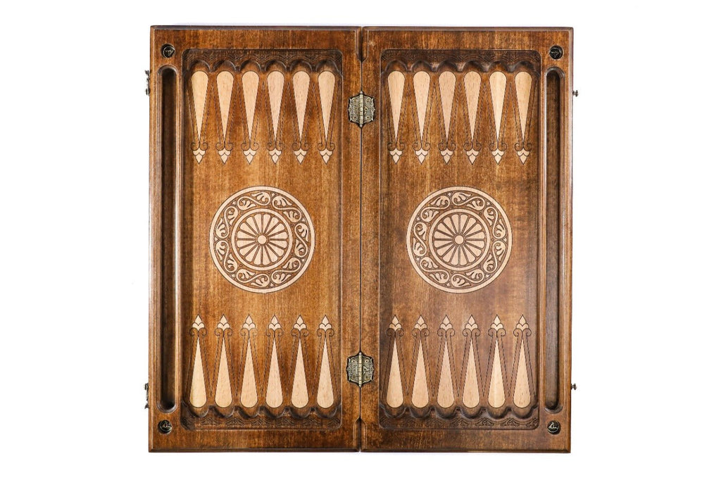Backgammon Board - Ornamental Bas-Relief Design - Unumperfectus