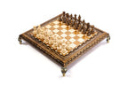 Luxury Chess Set with Bronze Legs Wooden Board