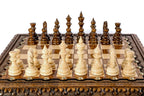 Luxury Chess Set with Bronze Legs Wooden Board