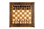 Luxury Chess Set with Bronze Legs Wooden Board