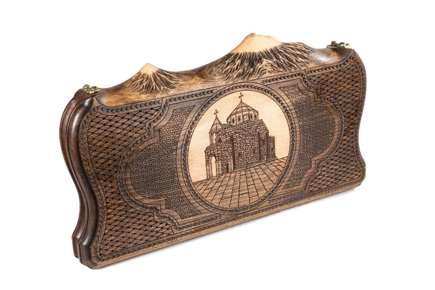 Backgammon Board - St. Hripsime Ornamental Motif & Mount Ararat - Unumperfectus