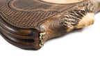St. Hripsime Ornamental Motif Mount Ararat backgammon board - detail of the wood grain and finish