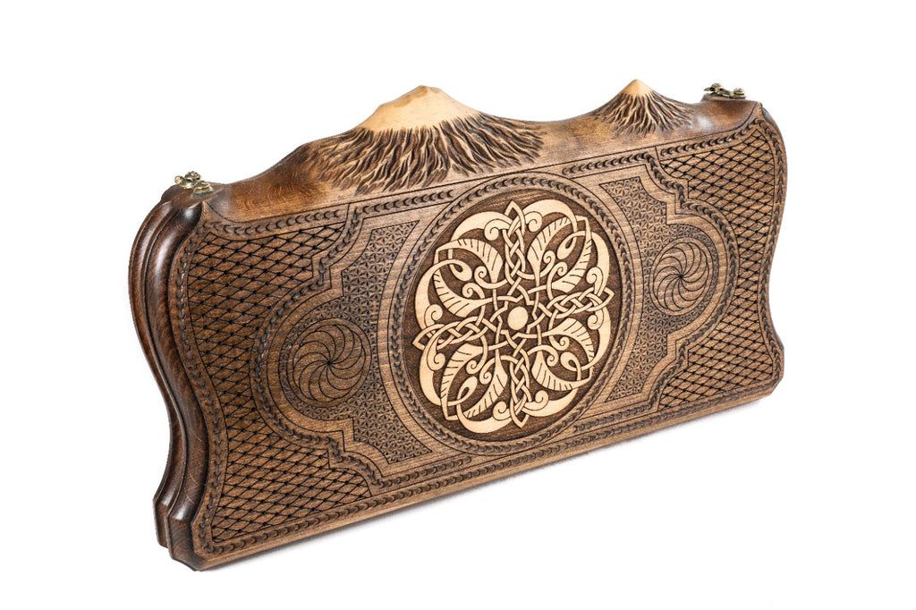 Backgammon Board - St. Hripsime Ornamental Motif & Mount Ararat - Unumperfectus