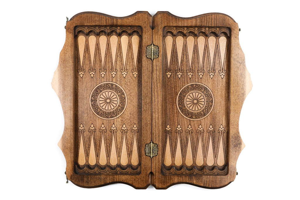 Backgammon Board - St. Hripsime Ornamental Motif & Mount Ararat - Unumperfectus