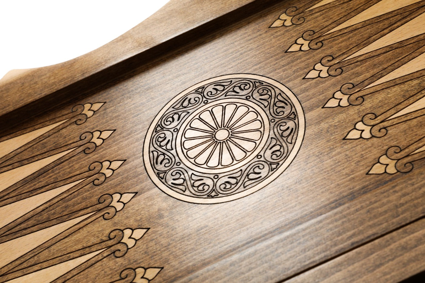 Backgammon Board - St. Hripsime Ornamental Motif & Mount Ararat - Unumperfectus