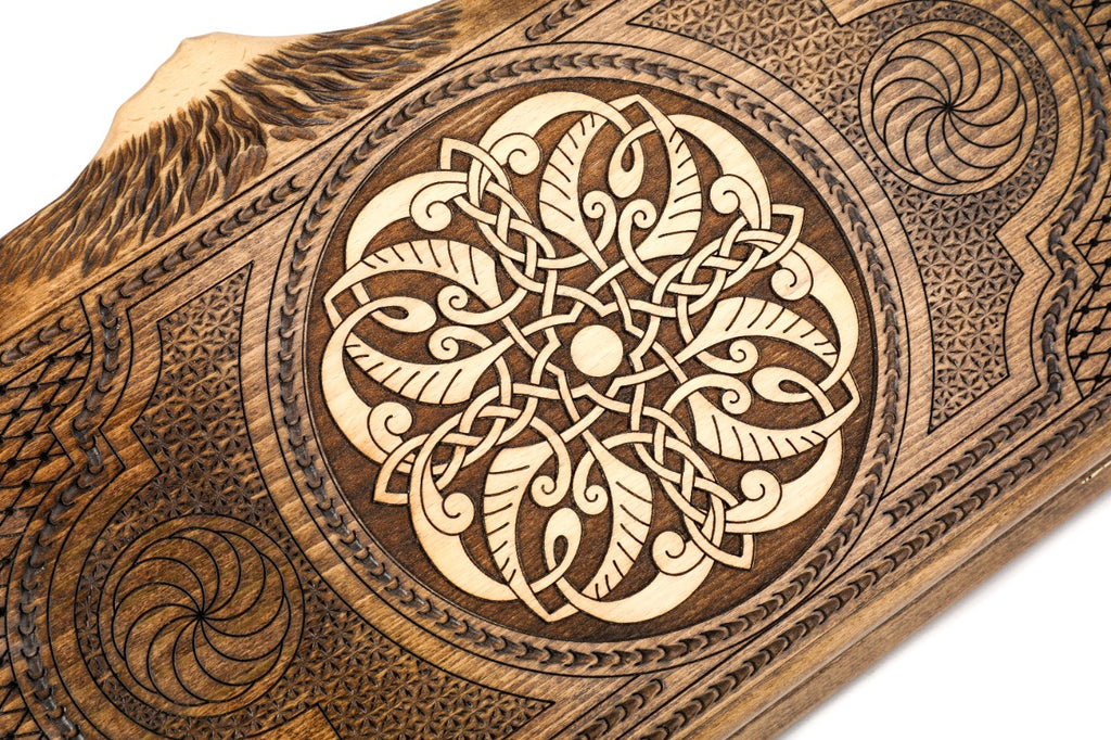 Armenian church backgammon board decorative patterns wood craftsmanship