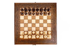 Classic Ornaments chess set - close-up of the playing squares