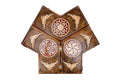 Three player ornamental epoxy wooden backgammon board design