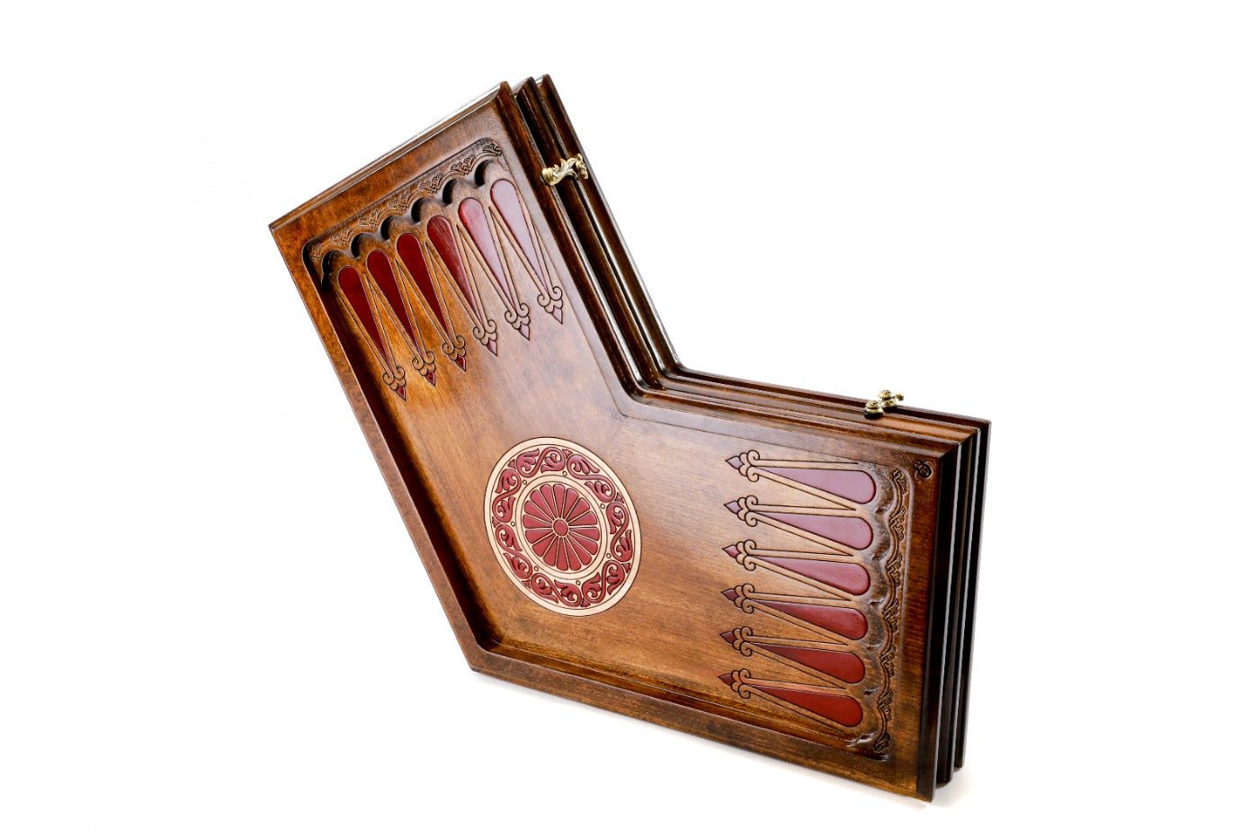 Backgammon Board - Ornamental Three Player with Epoxy - Unumperfectus