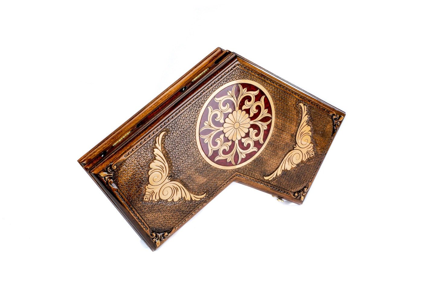Backgammon Board - Ornamental Three Player with Epoxy - Unumperfectus