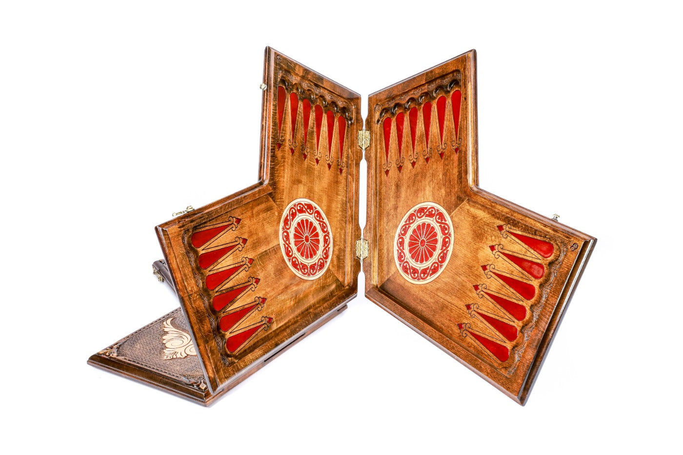 Backgammon Board - Ornamental Three Player with Epoxy - Unumperfectus