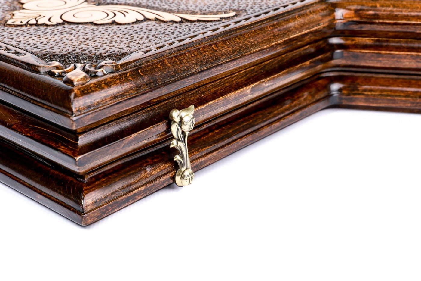 Backgammon Board - Ornamental Three Player with Epoxy - Unumperfectus