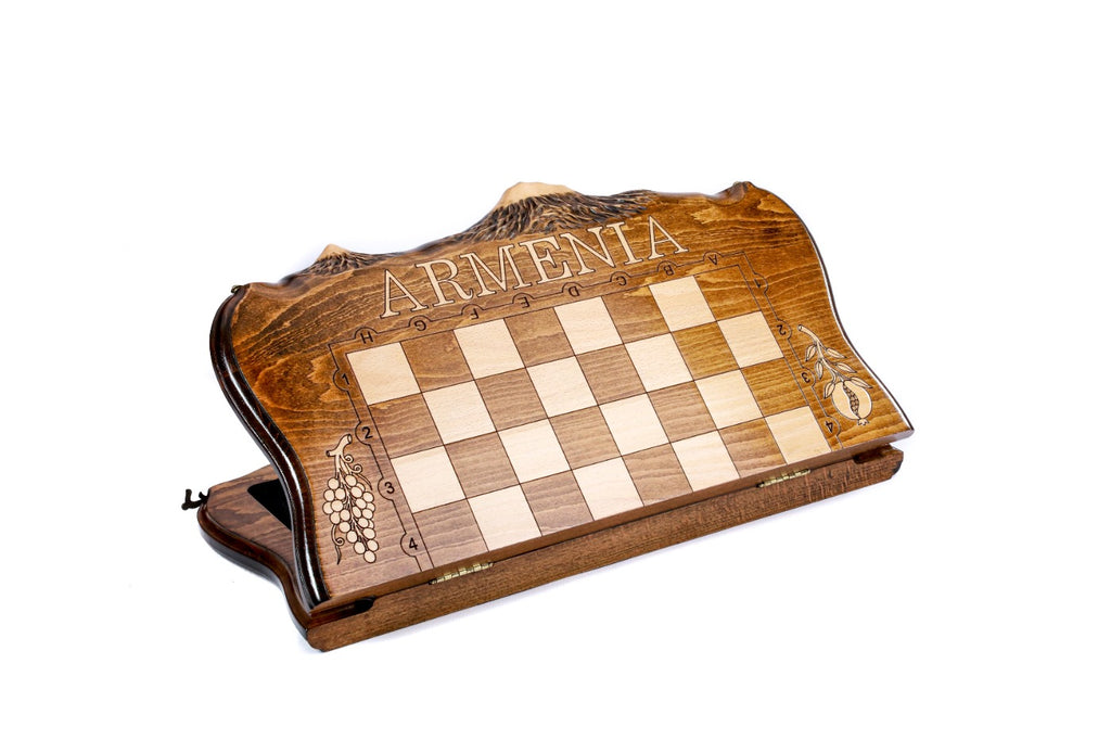 Armenia Engraved Chess Set – Wooden Chess Board - Unumperfectus