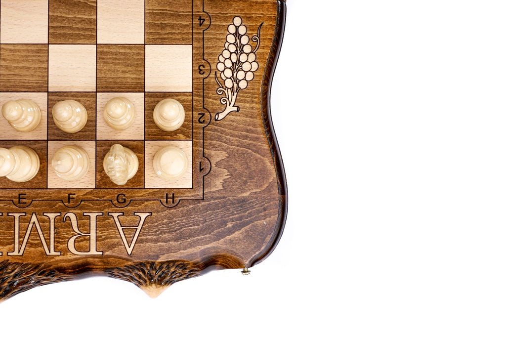 Armenia Engraved Chess Set – Wooden Chess Board - Unumperfectus