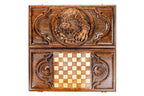 Majestic Tiger backgammon board - corner detail of the board