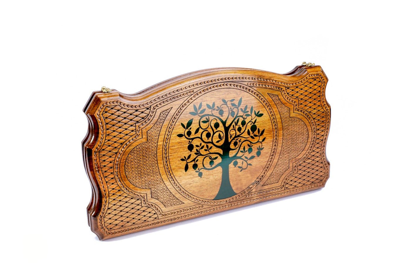 Backgammon Board - Pomegranate Tree Epoxy - Unumperfectus