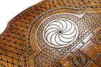 Pomegranate Tree Epoxy backgammon board - side profile showing the craftsmanship
